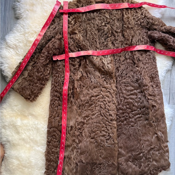 Woman vintage Astrakhan Persian  curly Lamb real fur coat size L. Like new. - Picture 6 of 6